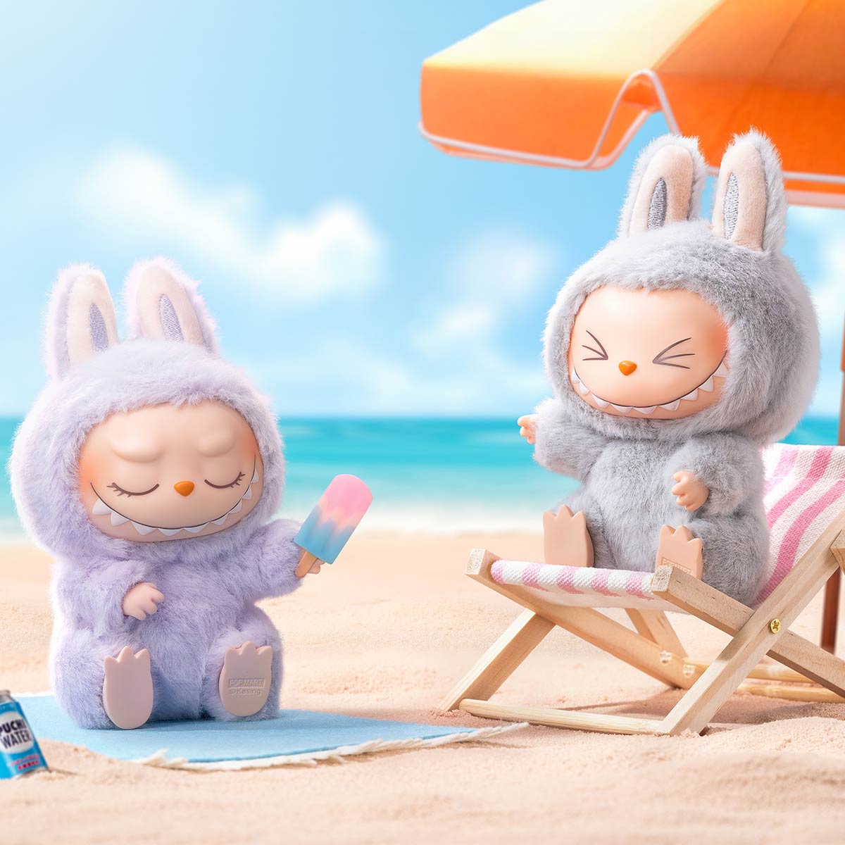 Labubu Have a Seat Vinyl Plush - HEHE (Grey)