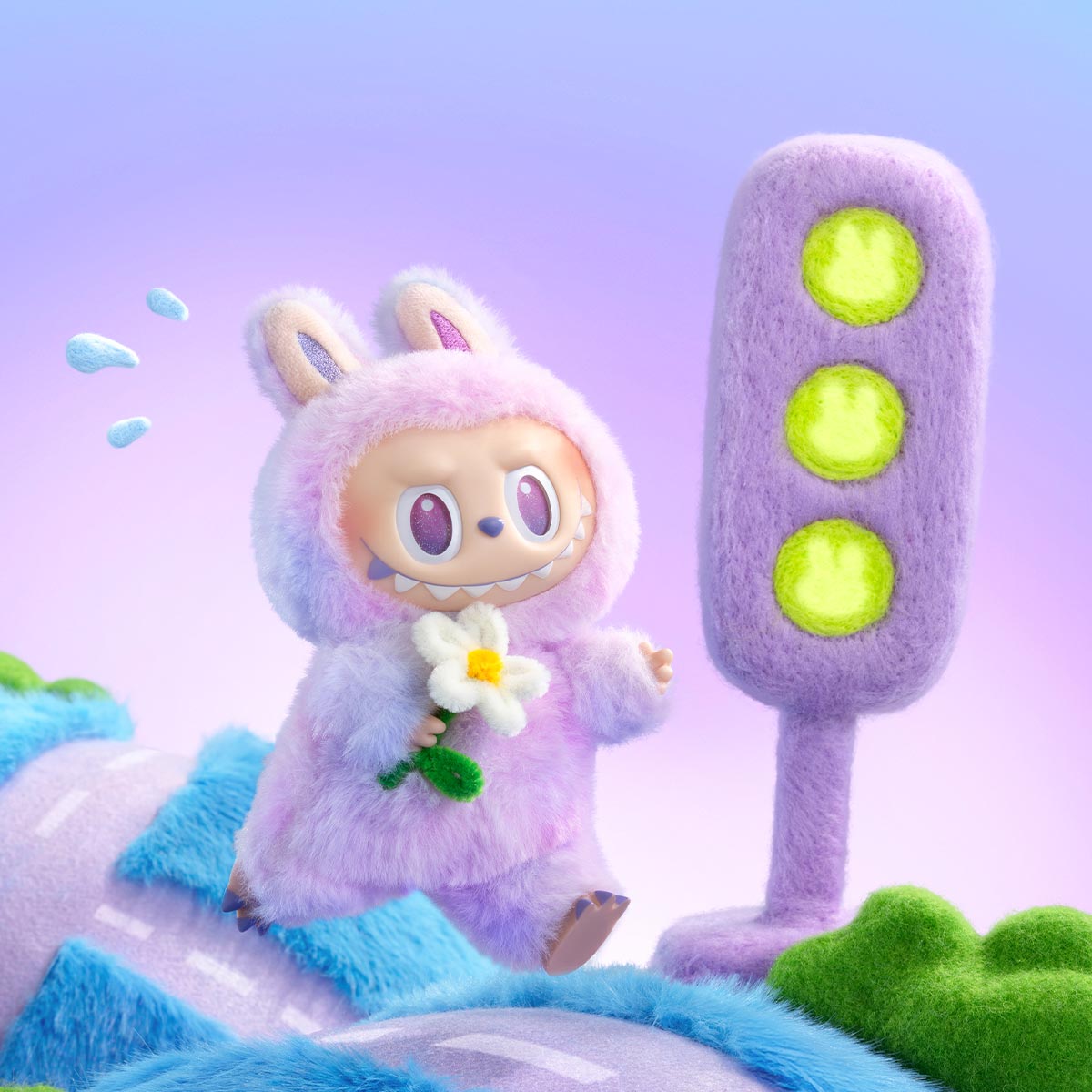 Labubu Big Into Energy Vinyl Plush Pendant - Luck (Purple)